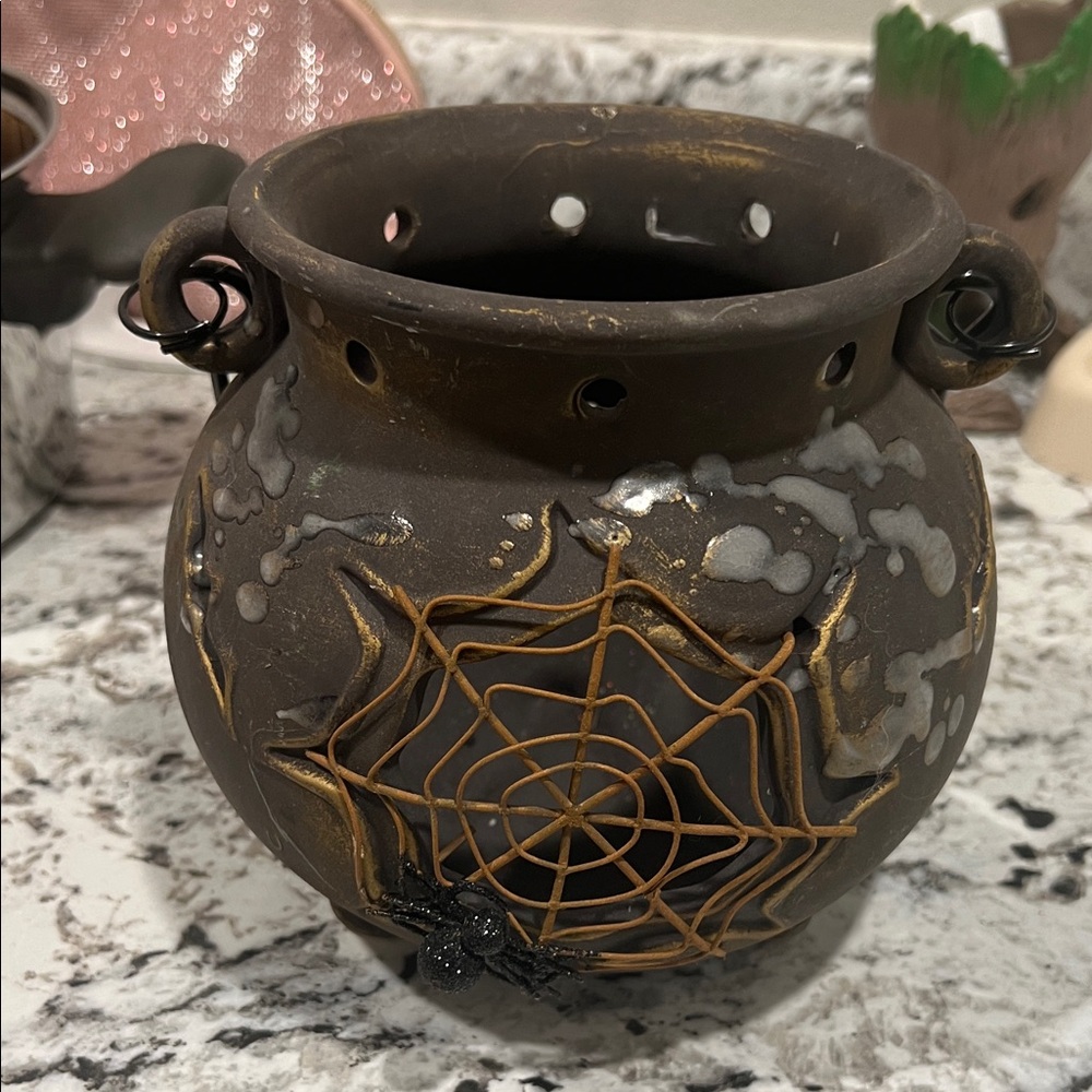 Spirit Brown and Gold Halloween Candle Holder